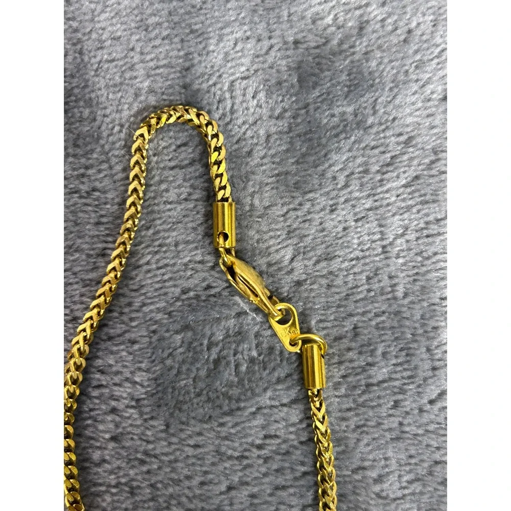 Gold Gods 18K Angel Pendant Necklace Mens Fashion 28 Inch Rope Chain Jewelry